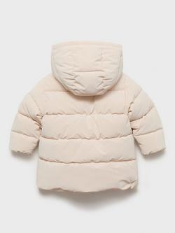 Mango Kids' Julie Quilted Hooded Coat - view 2, Natural