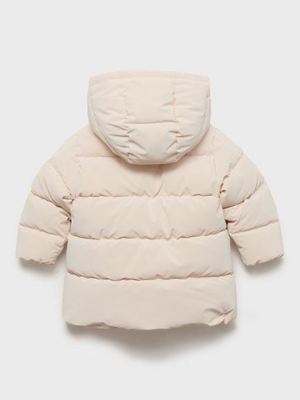 Mango Kids' Julie Quilted Hooded Coat - view 2, Natural