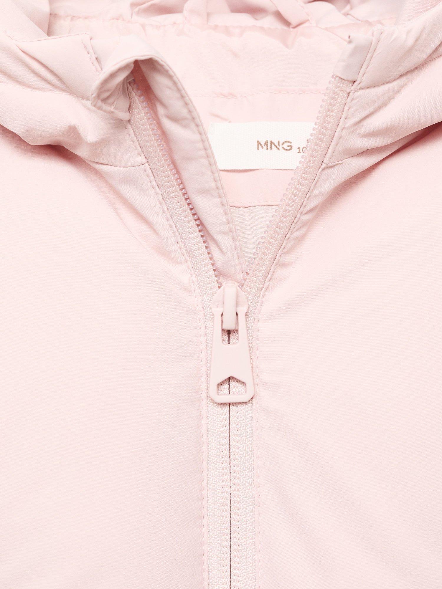 Product image 4 of 4, which shows Mango Kids' Noni Quilted Hooded Coat, Pink, 9-12 months