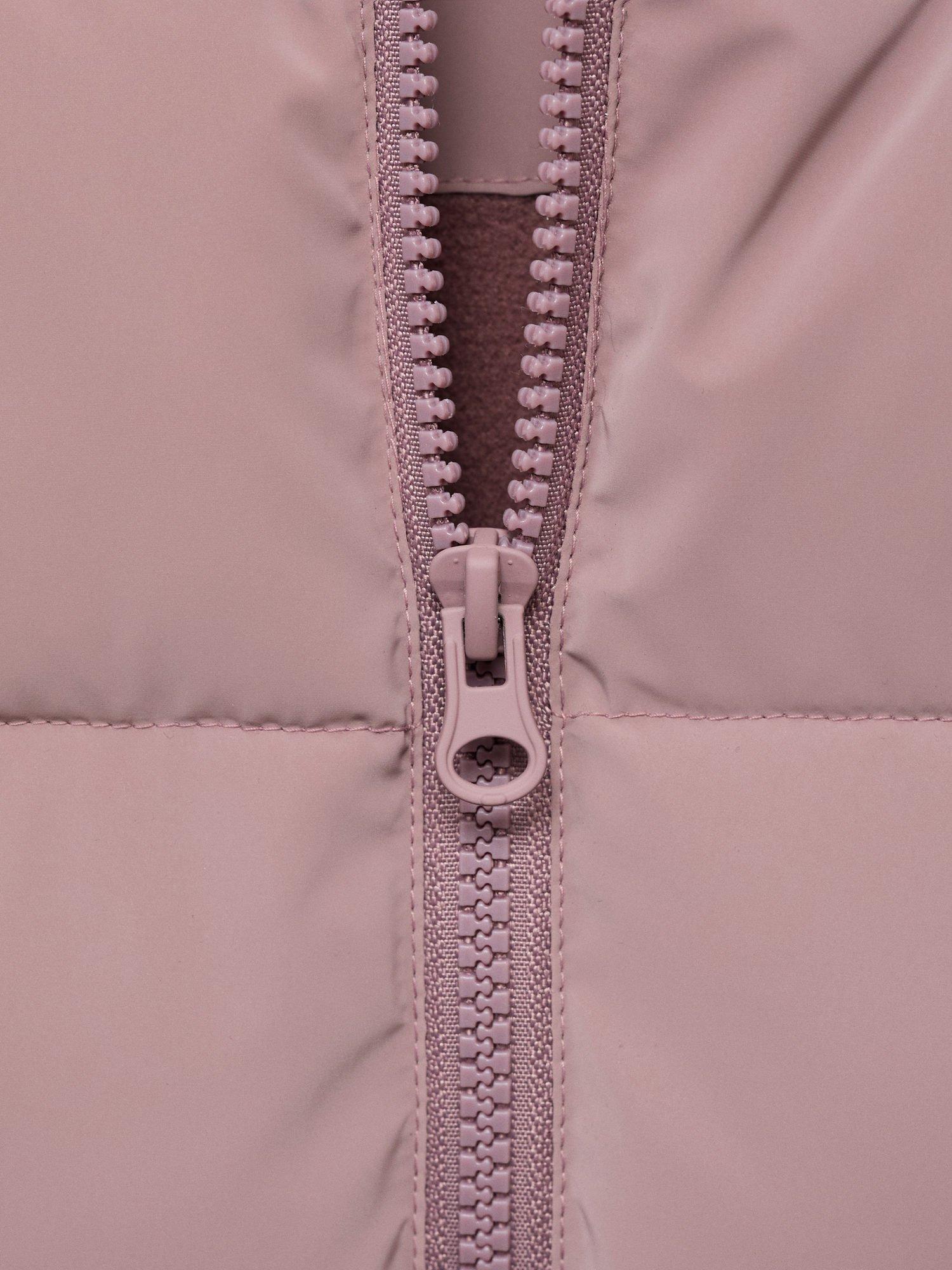 Product image 4 of 4, which shows Mango Kids' Julie Quilted Hooded Coat, Medium Purple, 9-12 months