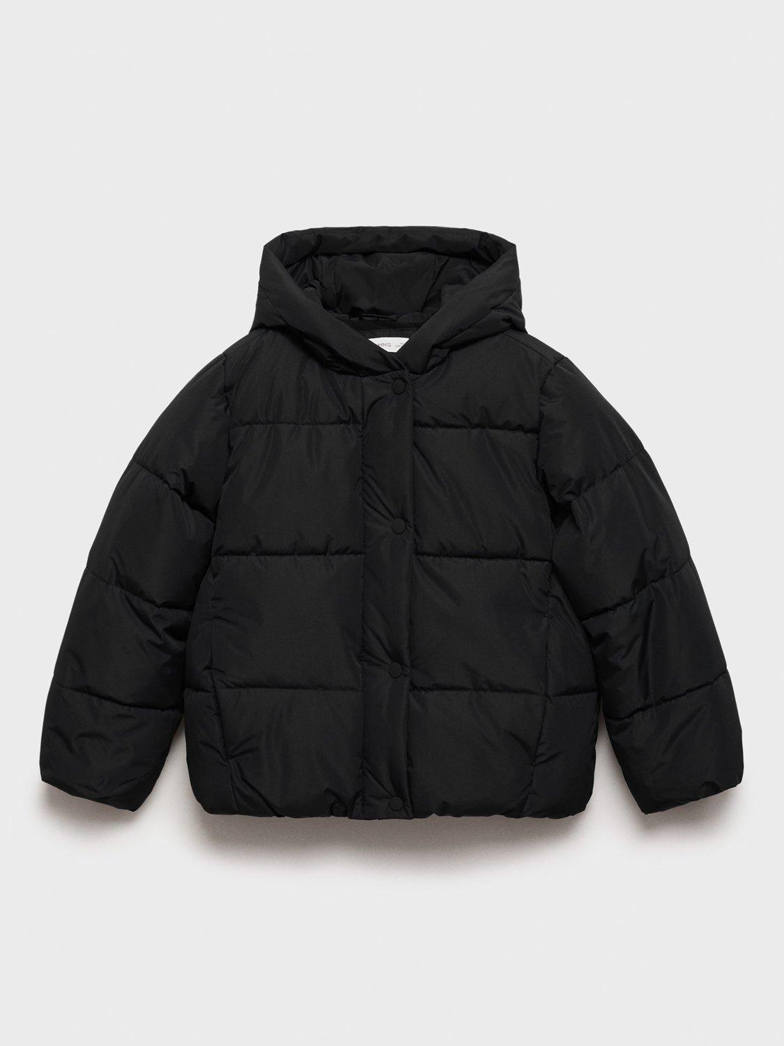 Product image 1 of 4, which shows Mango Tina Quilted Jacket, Black, 6 years