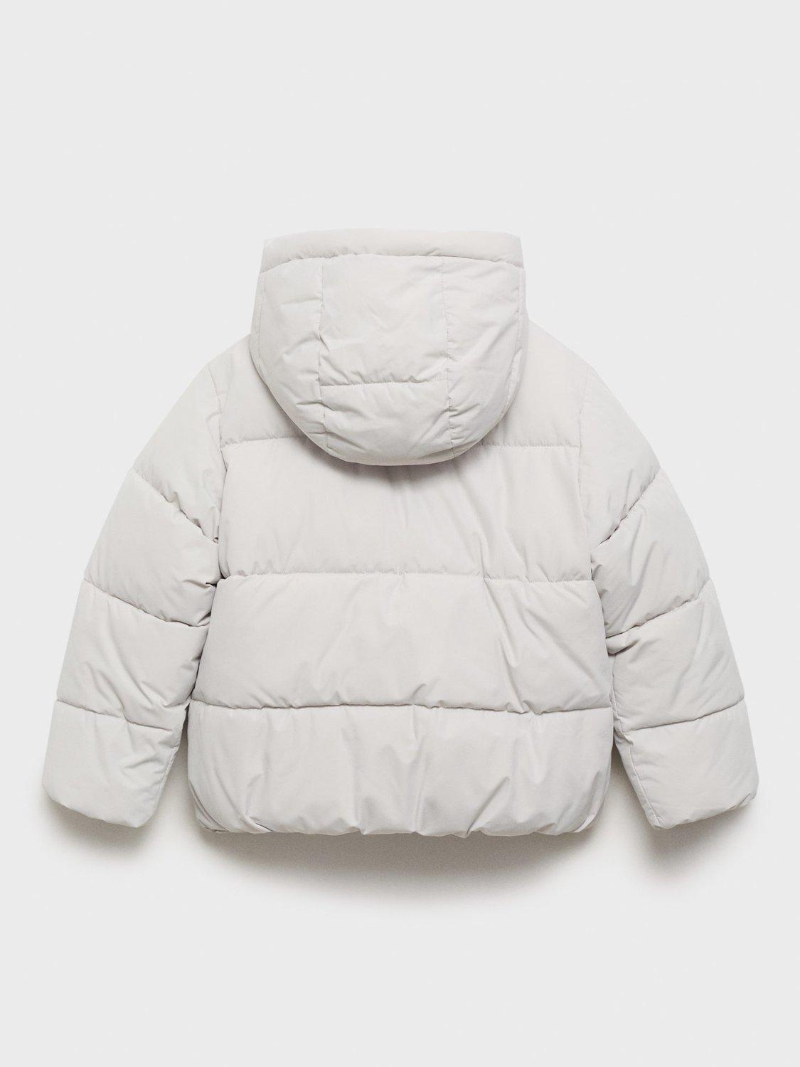 Product image 2 of 4, which shows Mango Tina Quilted Jacket, Grey, 6 years