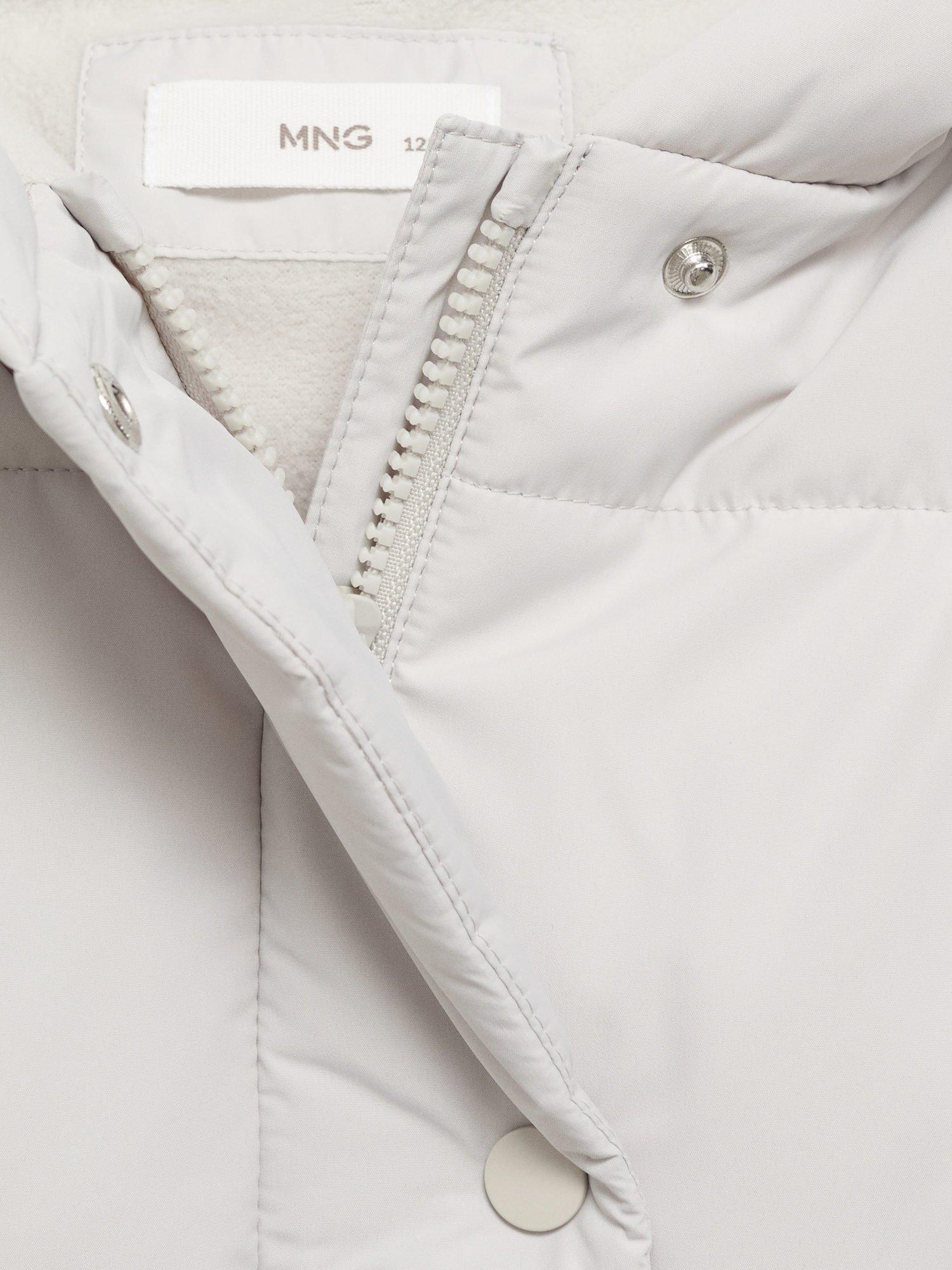 Product image 4 of 4, which shows Mango Tina Quilted Jacket, Grey, 6 years