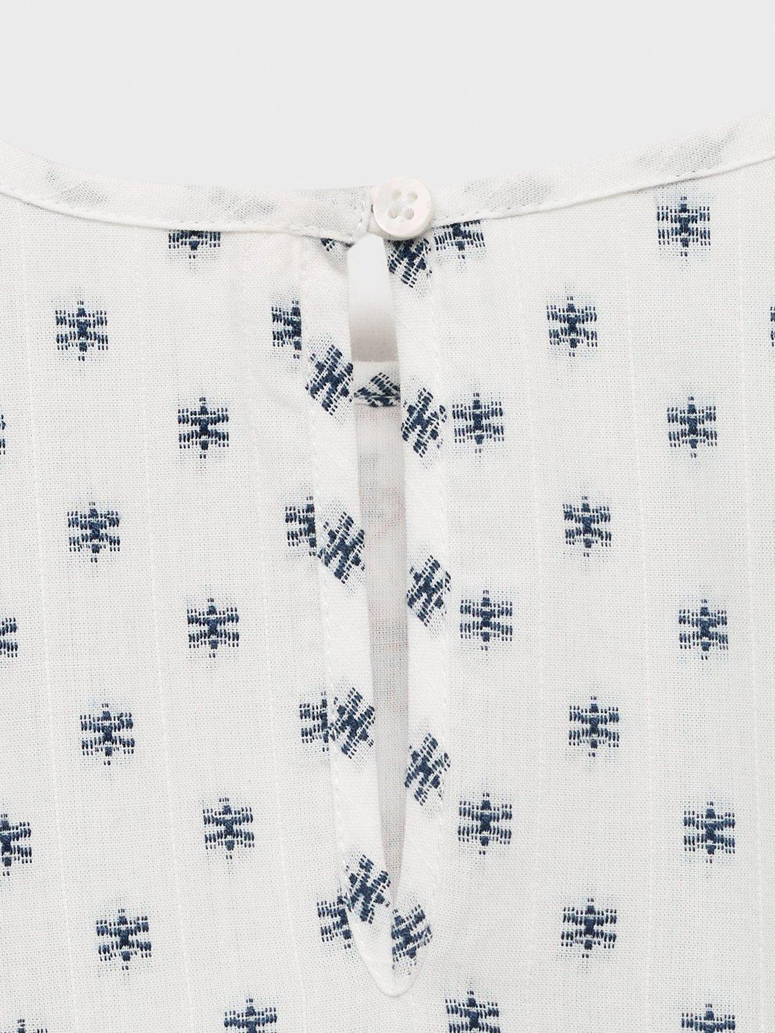 Product image 3 of 4, which shows Mango Kids' Silvana Cotton Blend Long Sleeved Blouse, Light Beige, 6 years