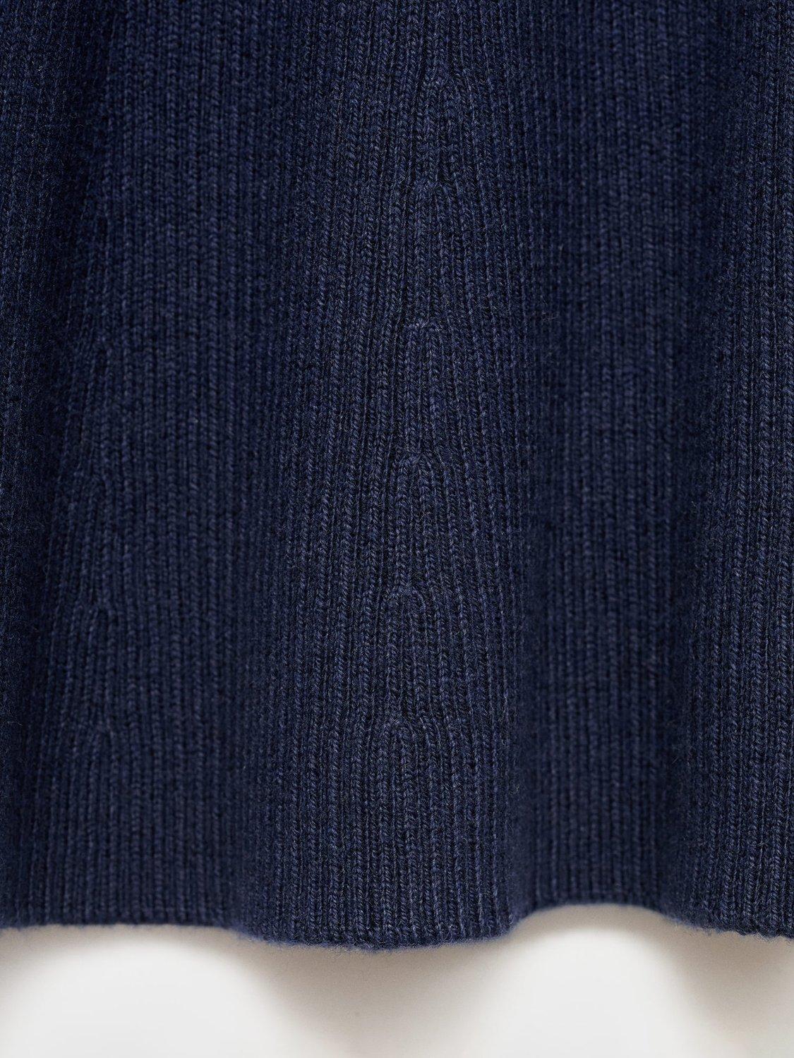 Product image 5 of 7, which shows Mango Kids' Libra Cotton Rich Flared Mini Skirt, Navy, 11-12 years