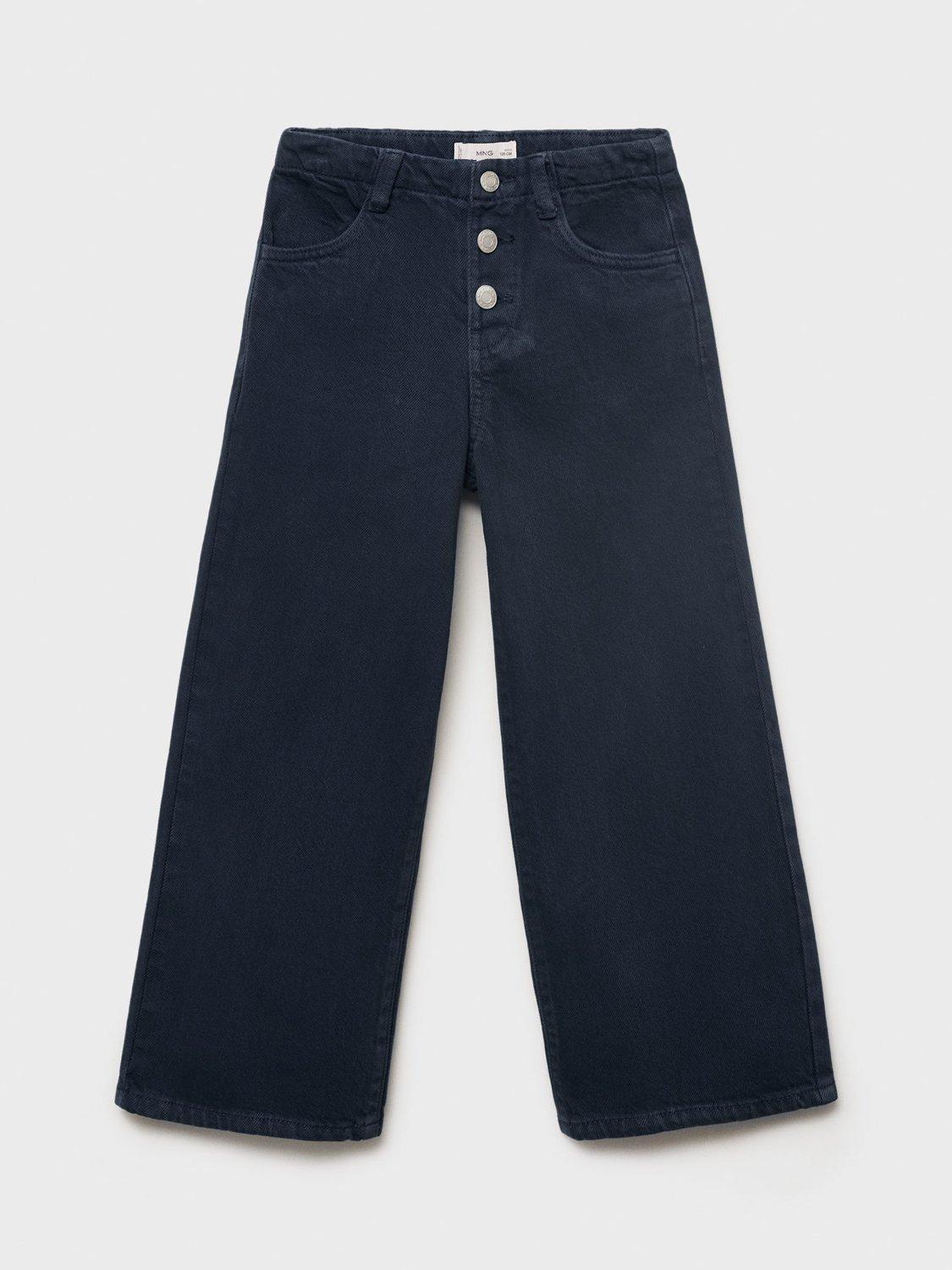 Product image 1 of 4, which shows Mango Kids' Bega Culotte Denim Jeans, Navy, 10 years