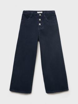 Mango Kids' Bega Culotte Denim Jeans, Navy, Navy