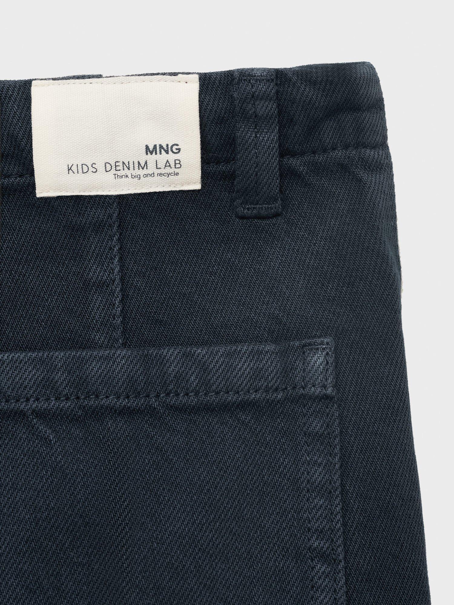 Product image 3 of 4, which shows Mango Kids' Bega Culotte Denim Jeans, Navy, 10 years