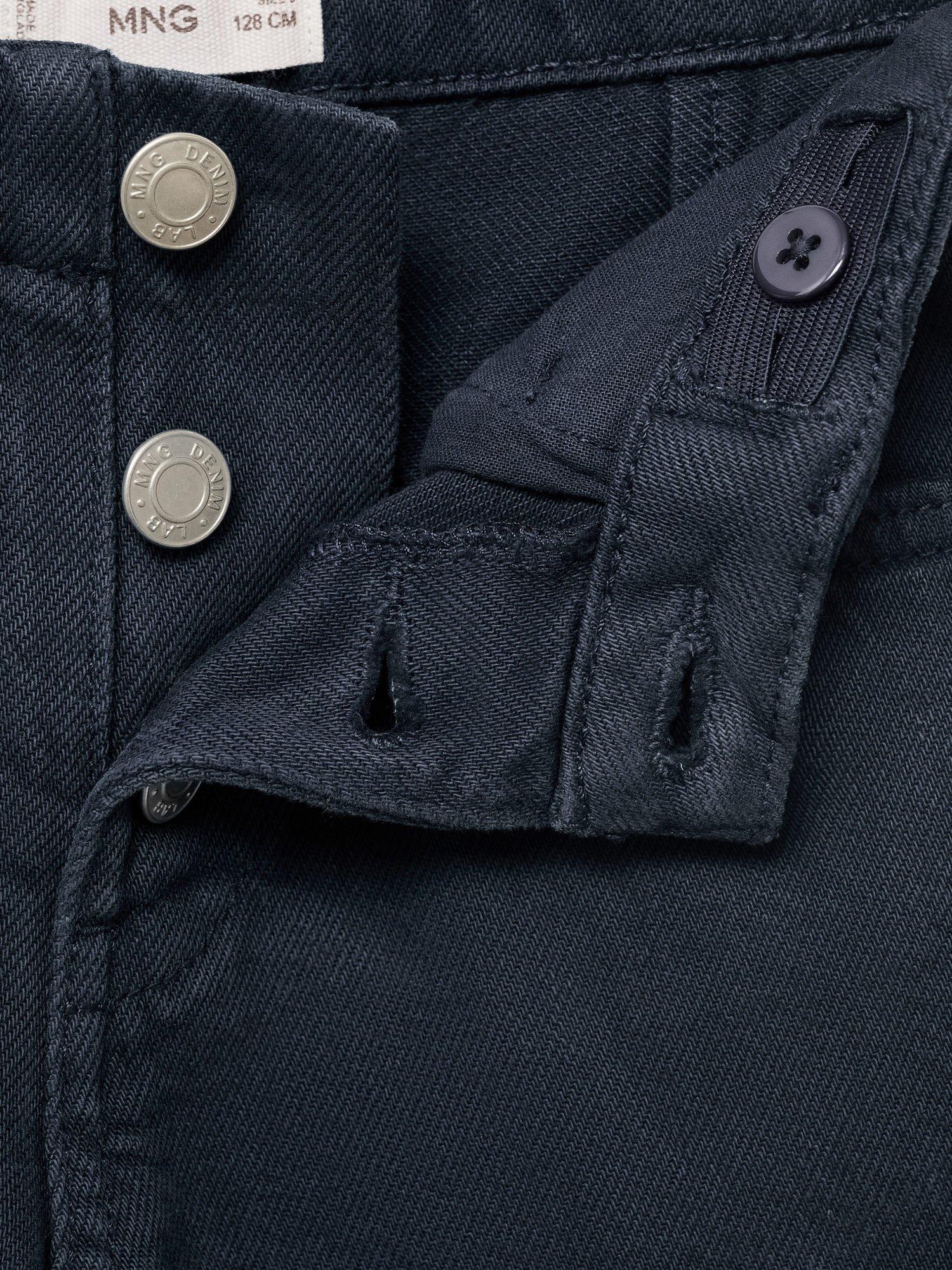 Product image 4 of 4, which shows Mango Kids' Bega Culotte Denim Jeans, Navy, 10 years