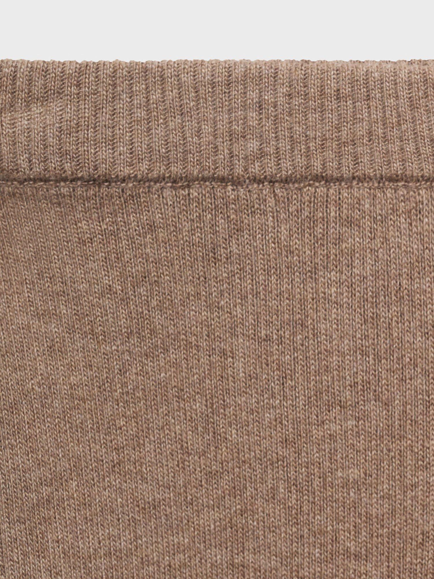 Product image 6 of 6, which shows Mango Kids' Lyrap Cotton Blend Trousers, Brown, 11-12 years
