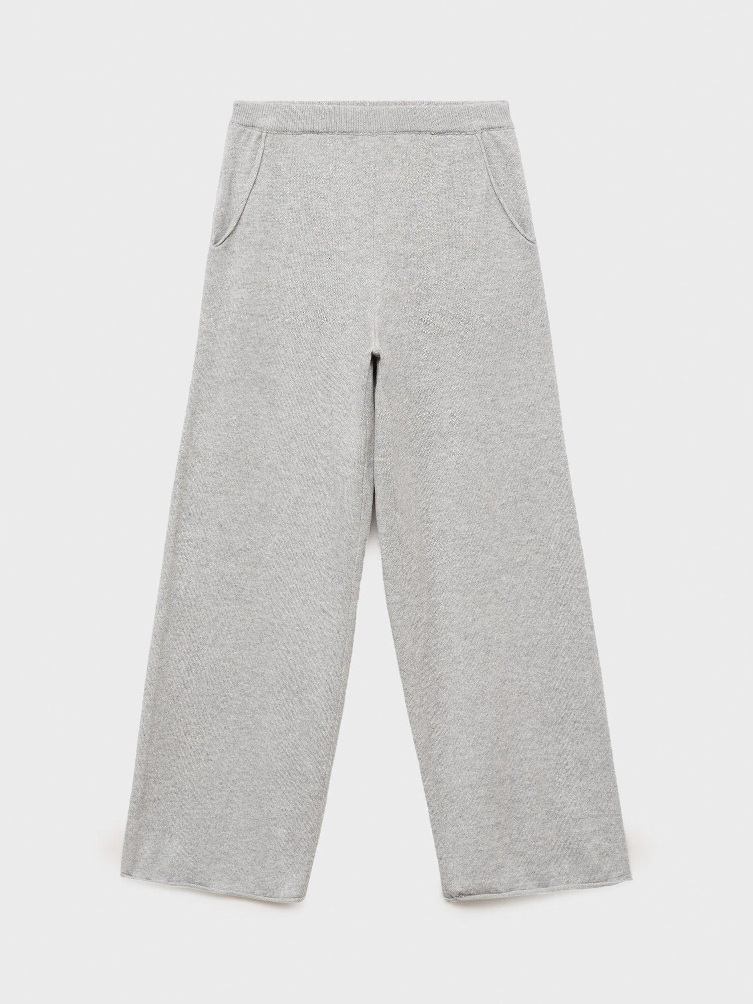 Product image 2 of 6, which shows Mango Kids' Megan Cotton Joggers, Pastel Grey, 11-12 years
