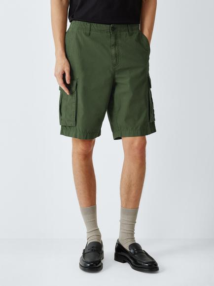 John Lewis Cotton Cargo Shorts, Chive