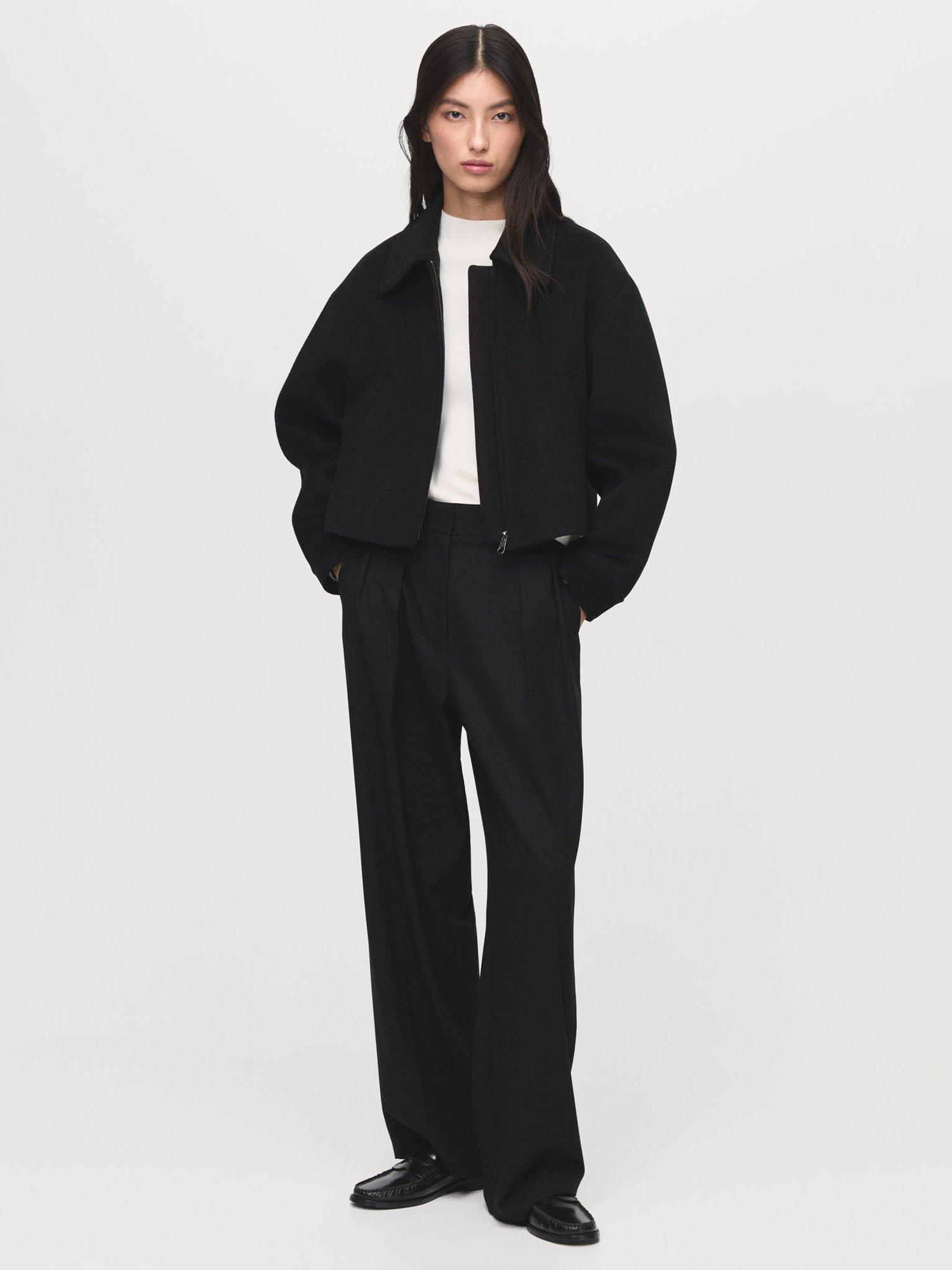 Product image 1 of 7, which shows Mango Candy Wool Rich Jacket, Black, L