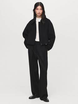 Mango Candy Wool Rich Jacket, Black, Black
