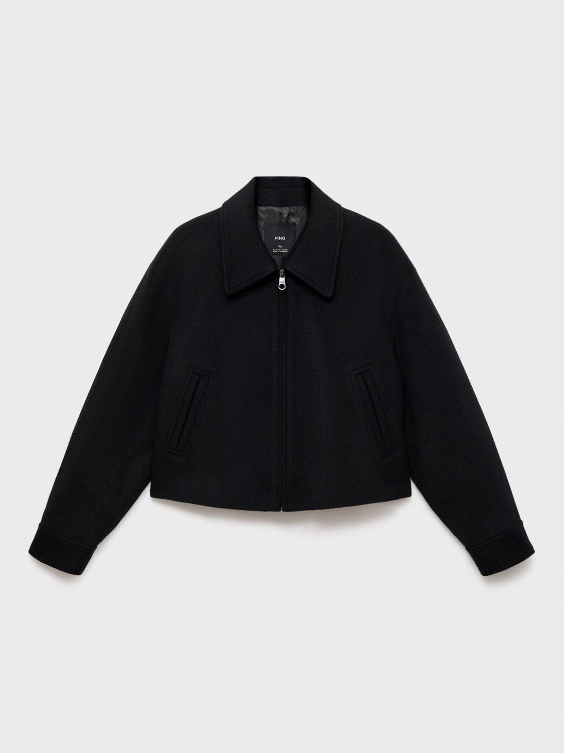 Product image 3 of 7, which shows Mango Candy Wool Rich Jacket, Black, L