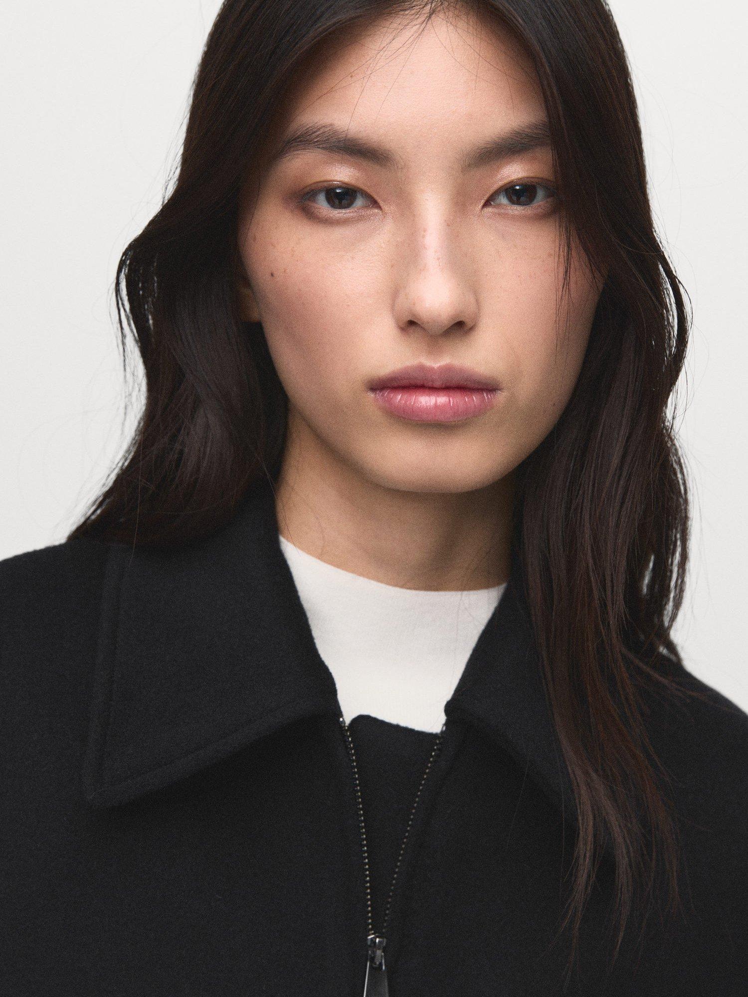 Product image 6 of 7, which shows Mango Candy Wool Rich Jacket, Black, L