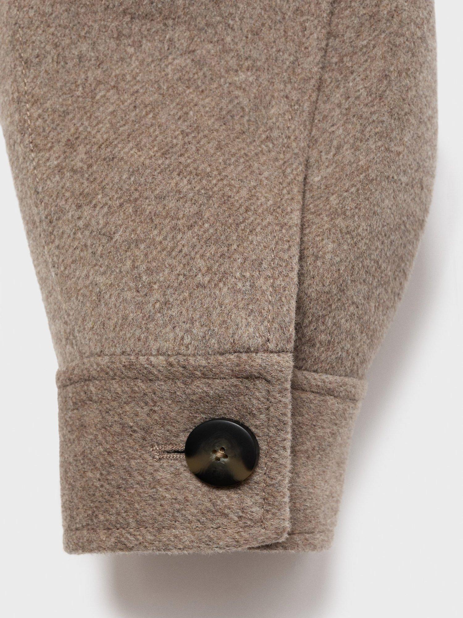 Product image 5 of 7, which shows Mango Candy Wool Rich Jacket, Pastel Brown, XS