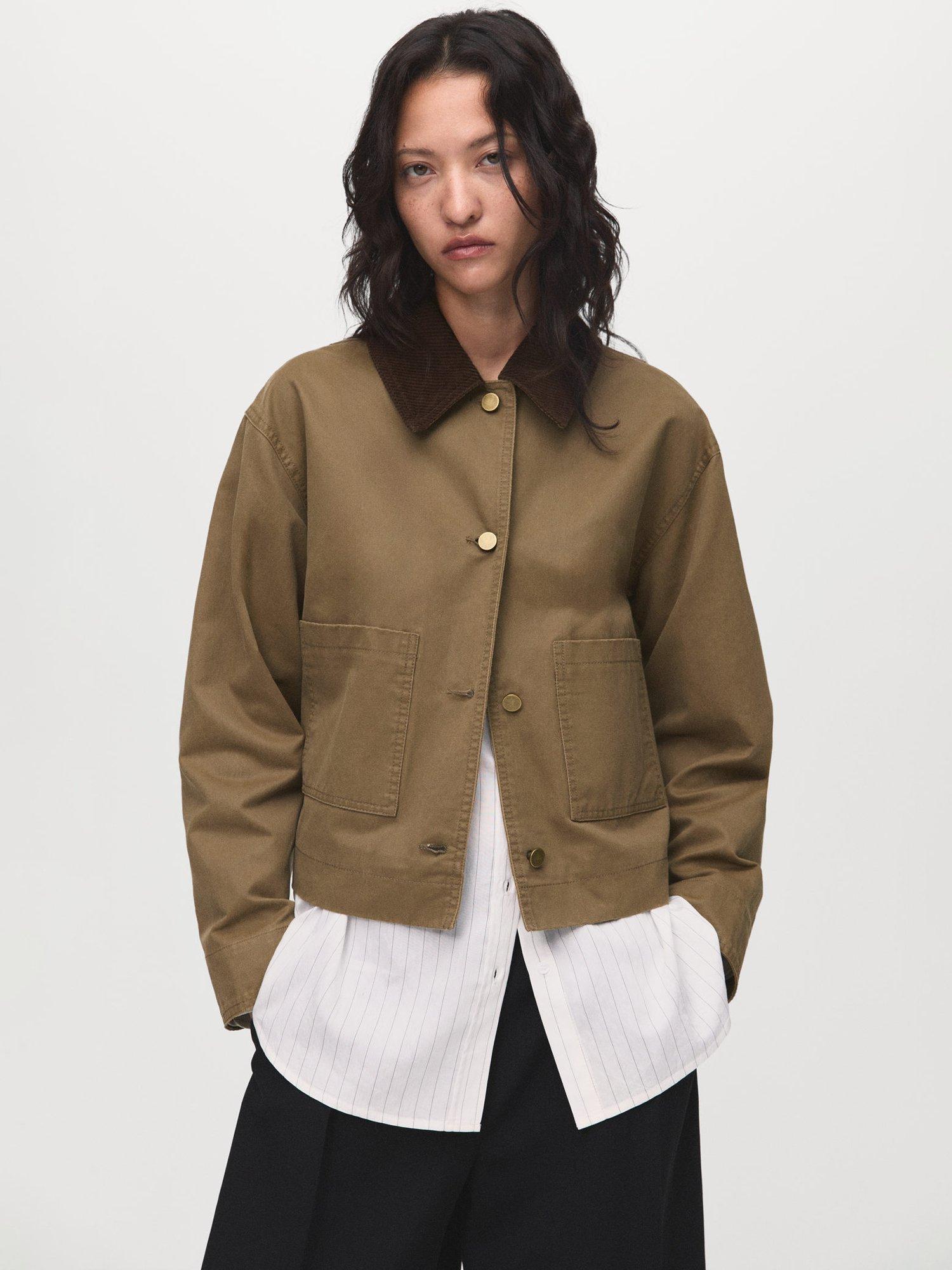 Product image 1 of 8, which shows Mango Garden Barn Jacket, Dark Yellow, S
