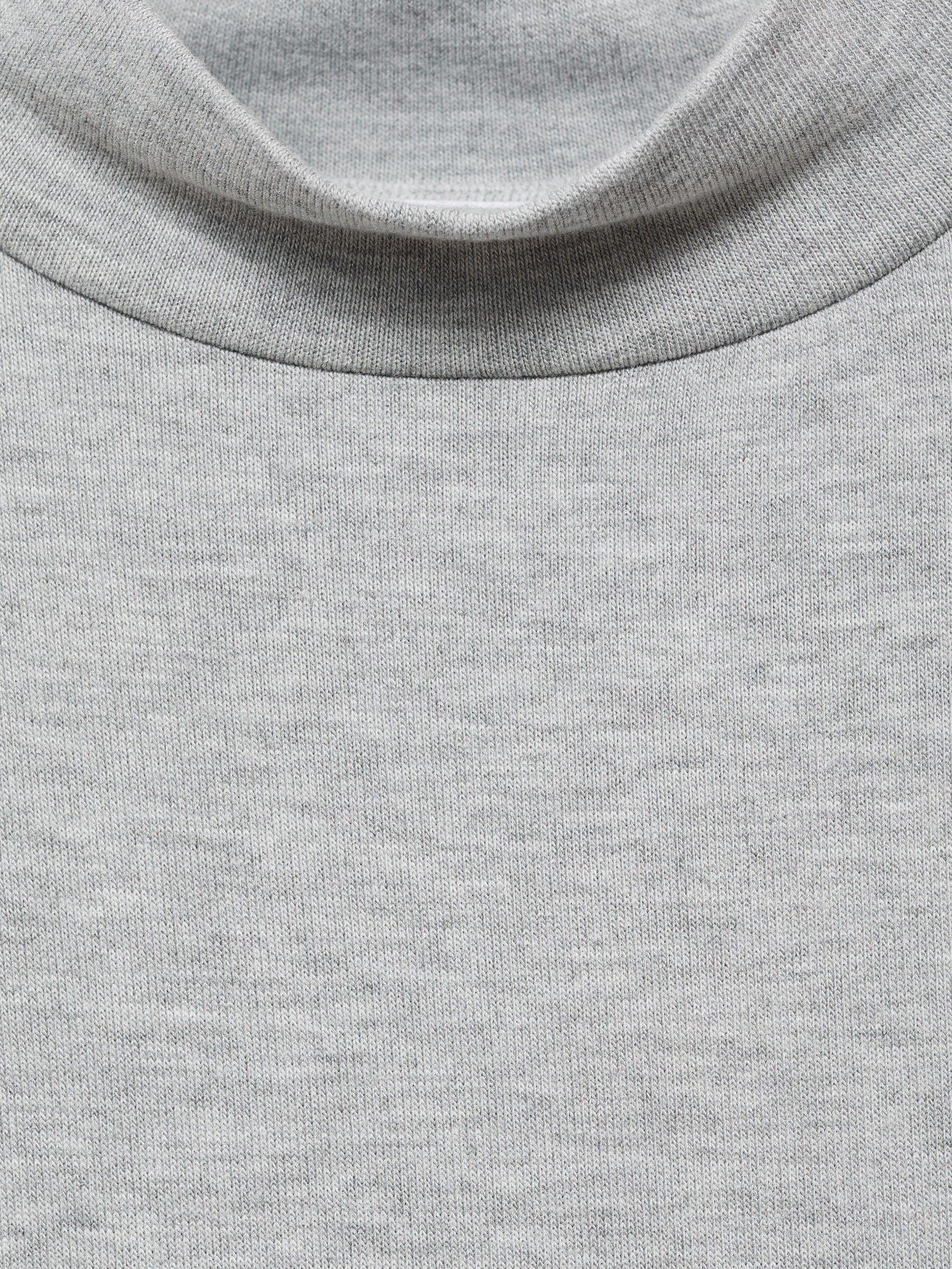 Product image 6 of 6, which shows Mango Bima Short Sleeve High Neck Mini Dress, Grey, 10