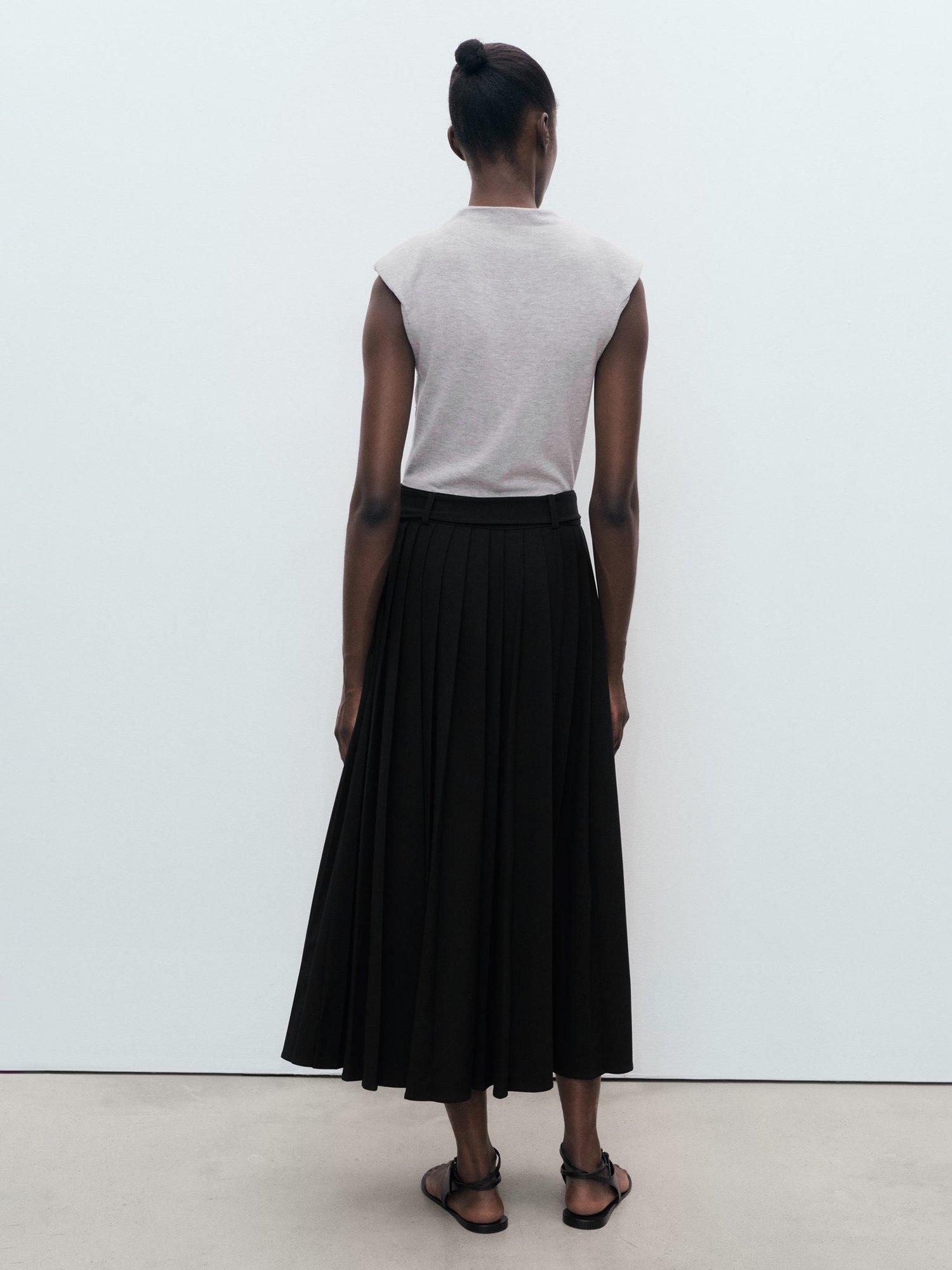 Product image 4 of 7, which shows Mango Bimat Sleeveless Crew Neck Midi Dress, Grey, 10