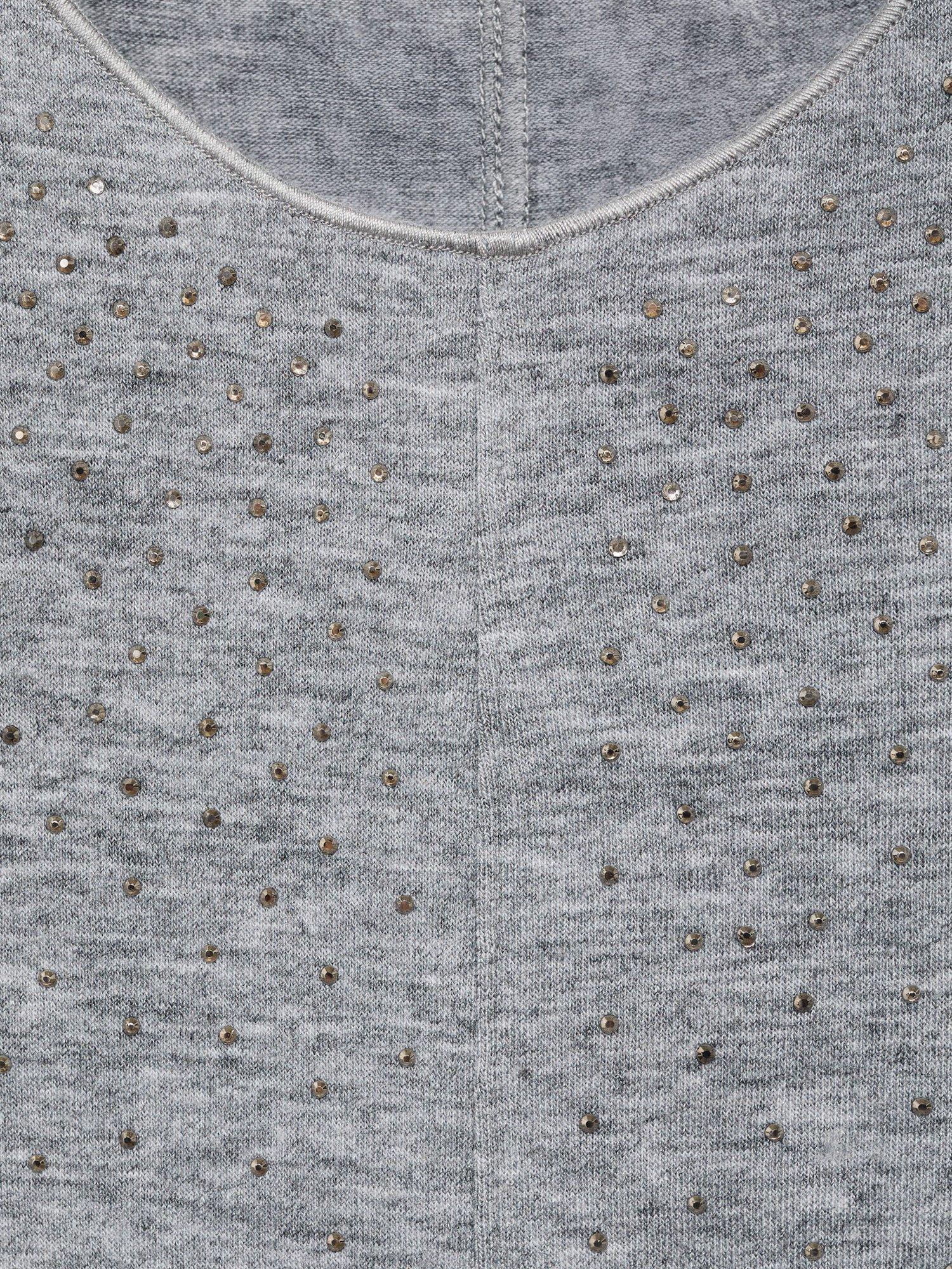 Product image 8 of 8, which shows Mango Brilli Sleeveless Crew Neck Midi Dress, Dark Grey, 10