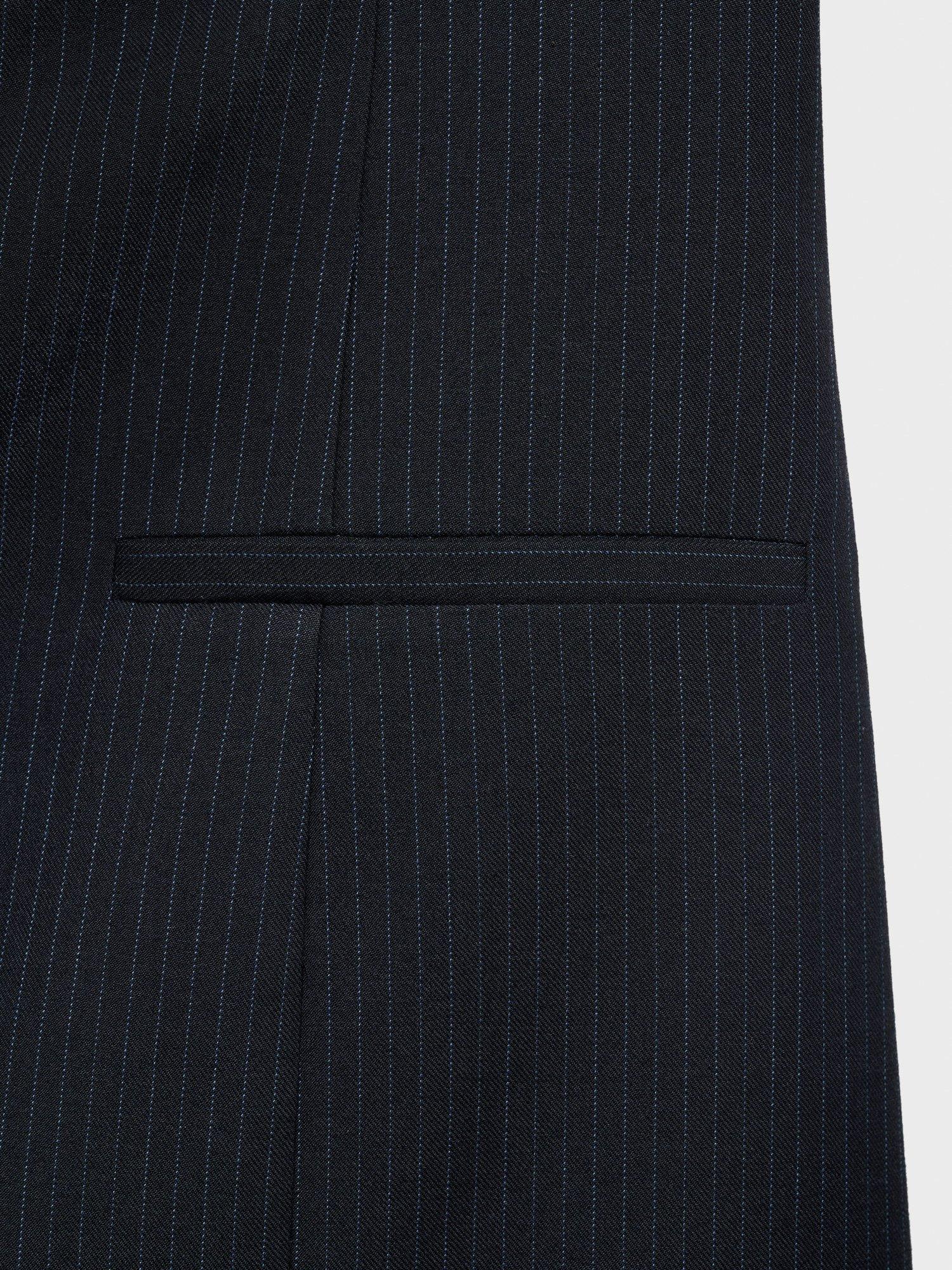 Product image 5 of 7, which shows Mango Cruz Sleeveless Round Neck Mini Dress, Navy, 10