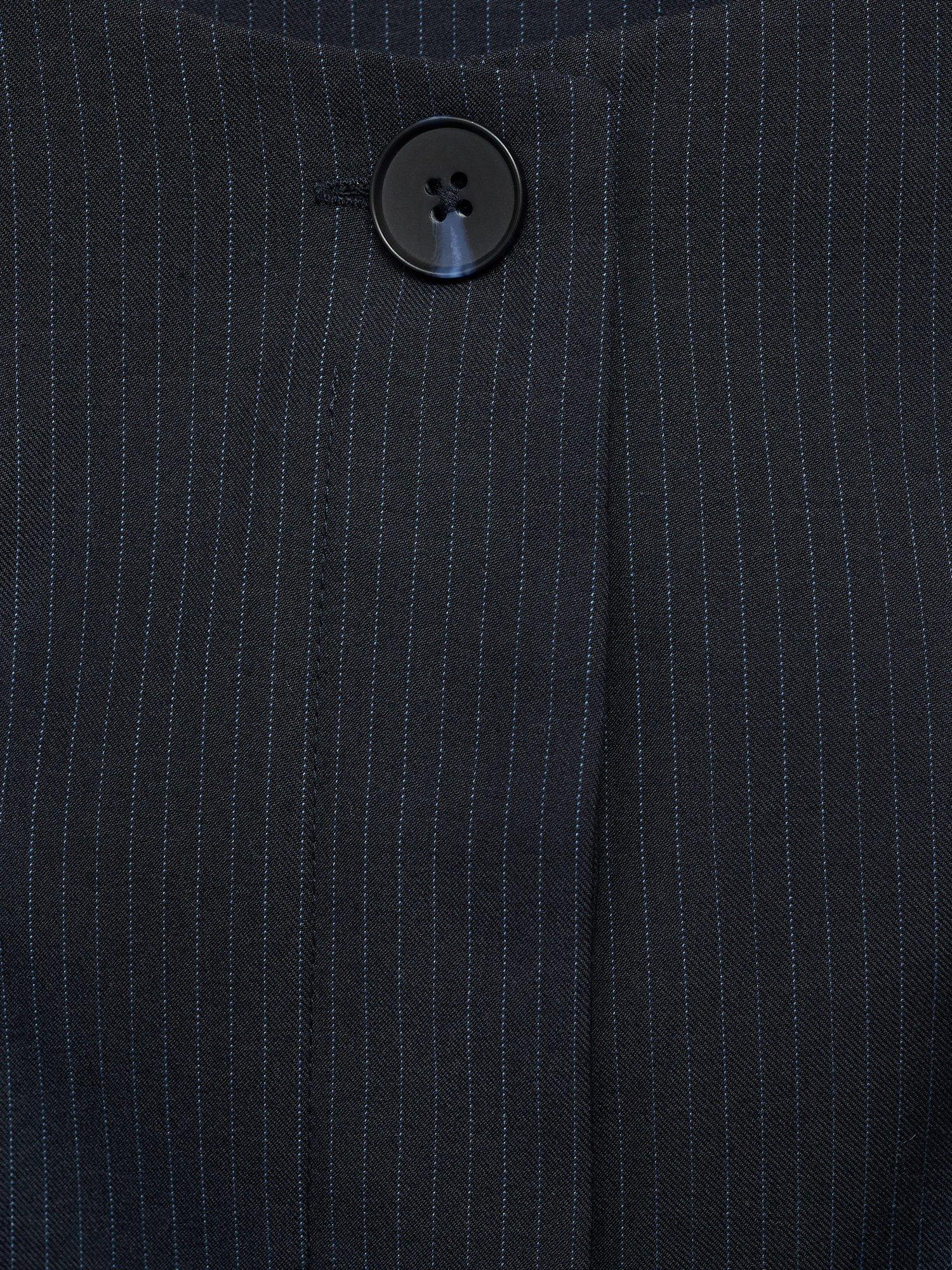 Product image 7 of 7, which shows Mango Cruz Sleeveless Round Neck Mini Dress, Navy, 10