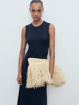 Reiss Jules Pleated Column Dress, Navy