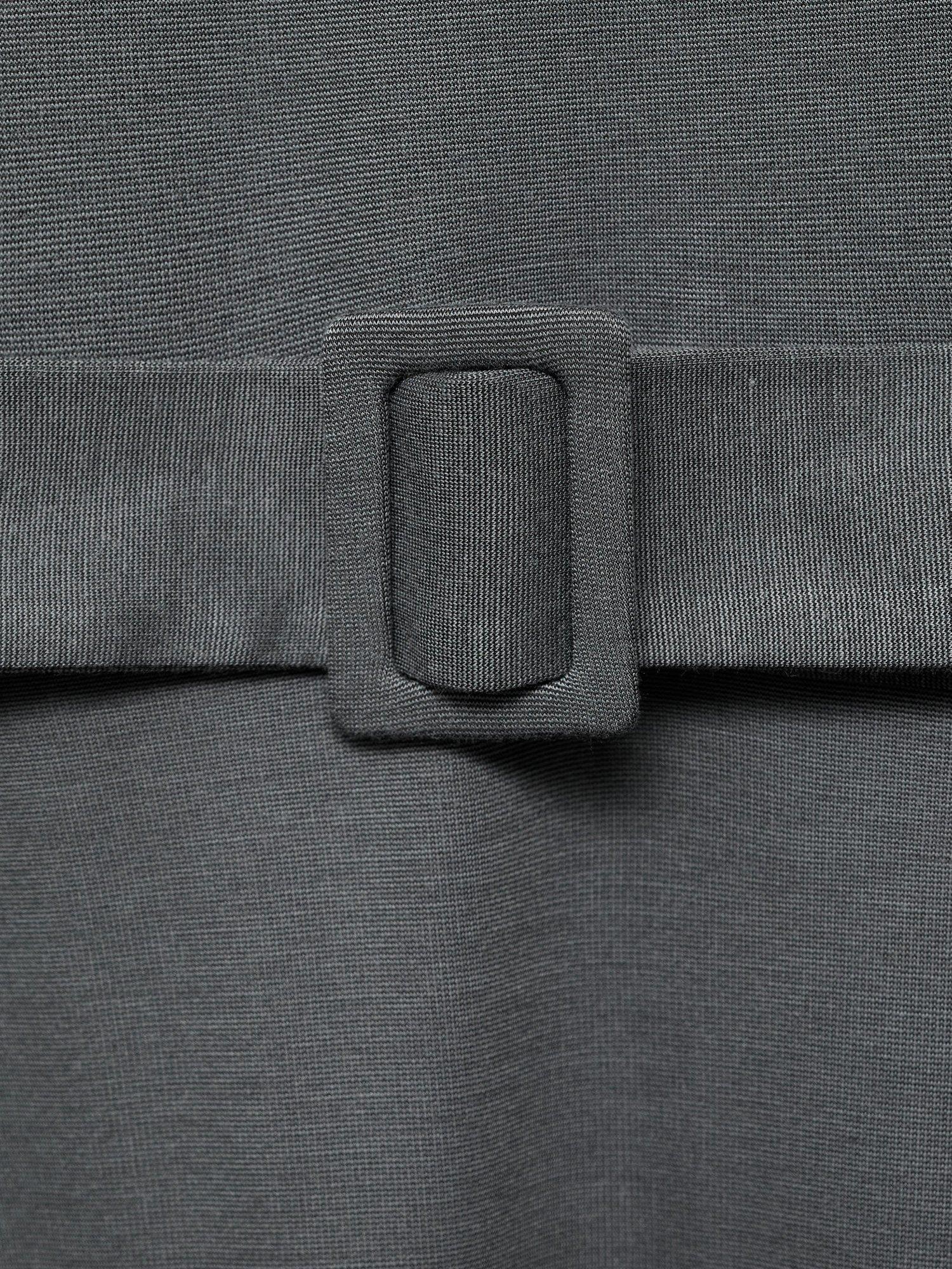 Product image 5 of 8, which shows Mango Megan Belted Midi Dress, Medium Grey, 6
