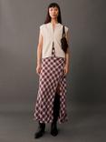 Mango Monica Zip Sleeveless Cardigan, Natural White