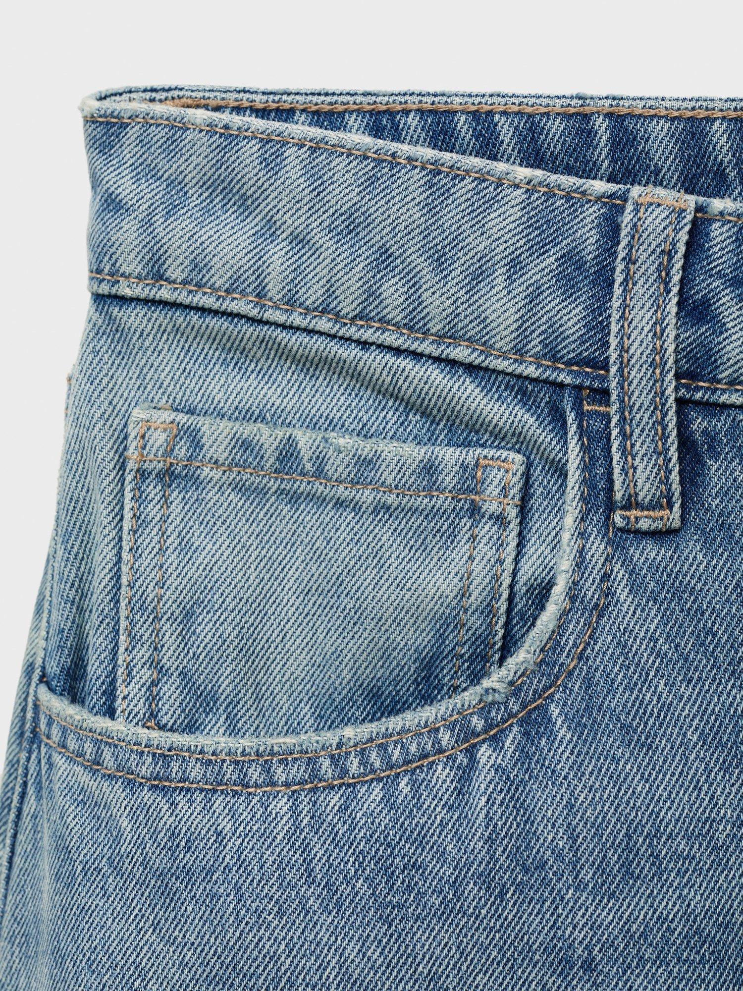 Product image 7 of 7, which shows Mango Bet Cotton Straight Leg Denim Jeans, Open Blue, 10