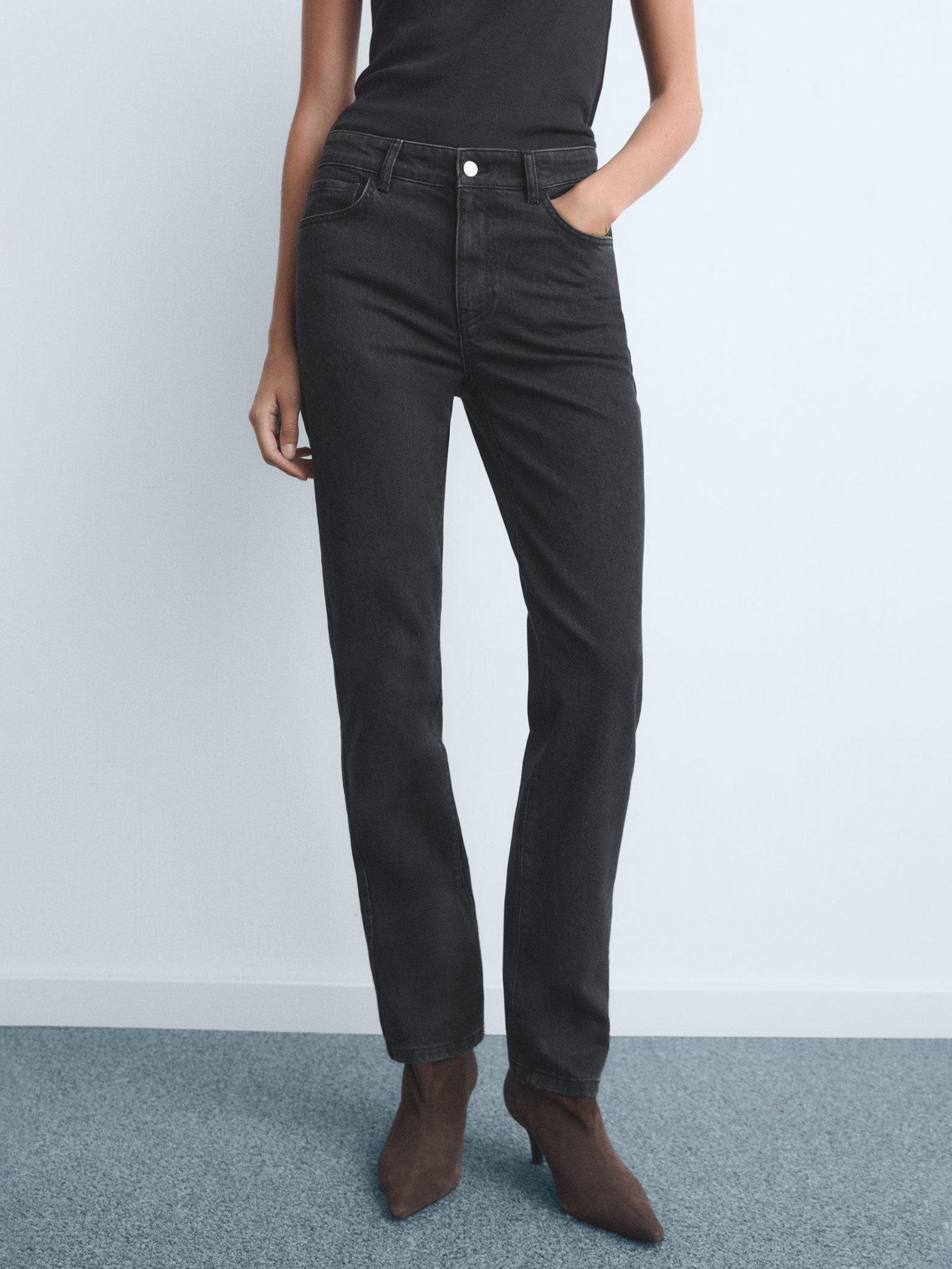 Product image 2 of 9, which shows Mango Blanca Straight Jeans, Open Grey, 10