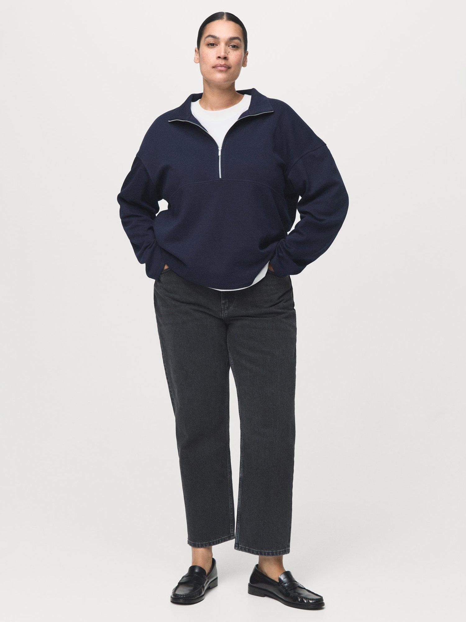 Product image 1 of 9, which shows Mango Blanca Straight Jeans, Open Grey, 10