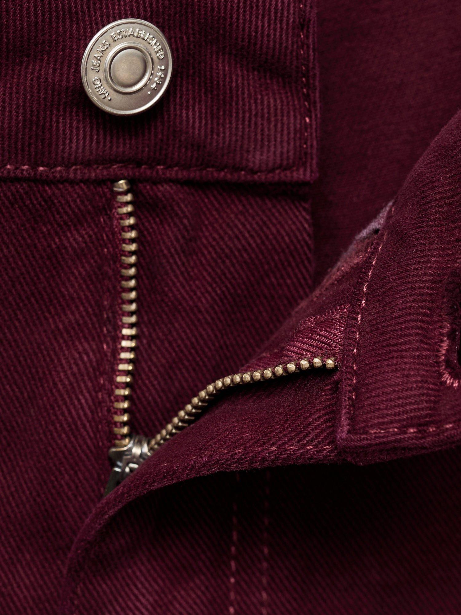 Product image 5 of 8, which shows Mango Camilla Mid Rise Jeans, Dark Red, 6