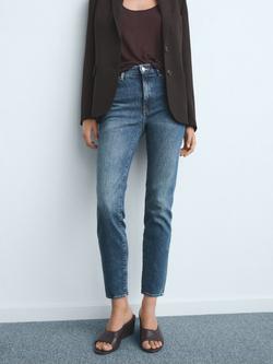 Mango Claudia Cotton Blend Skinny Style Denim Jeans, Open Blue