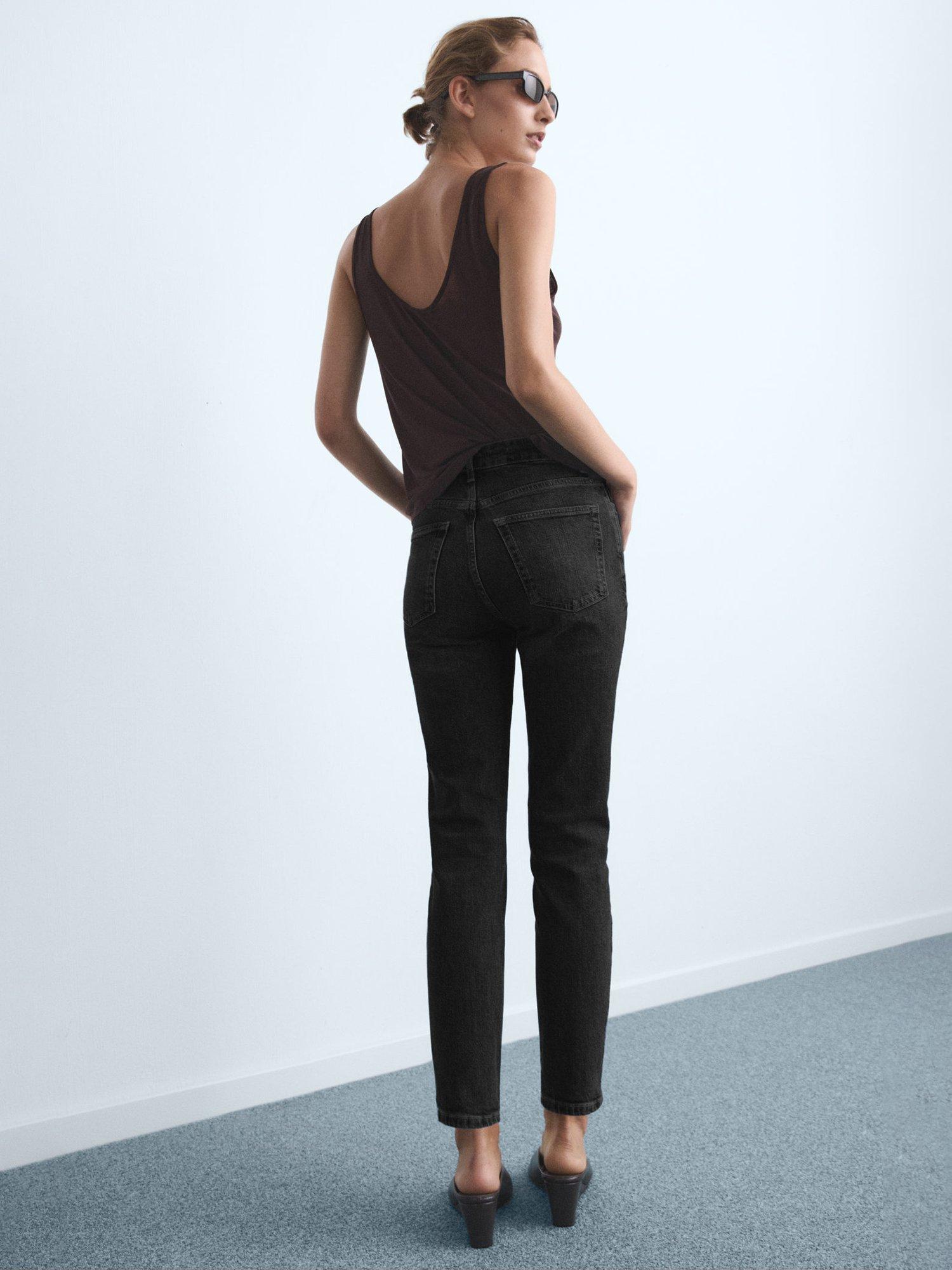 Product image 4 of 8, which shows Mango Claudia Skinny Jeans, Open Grey, 10