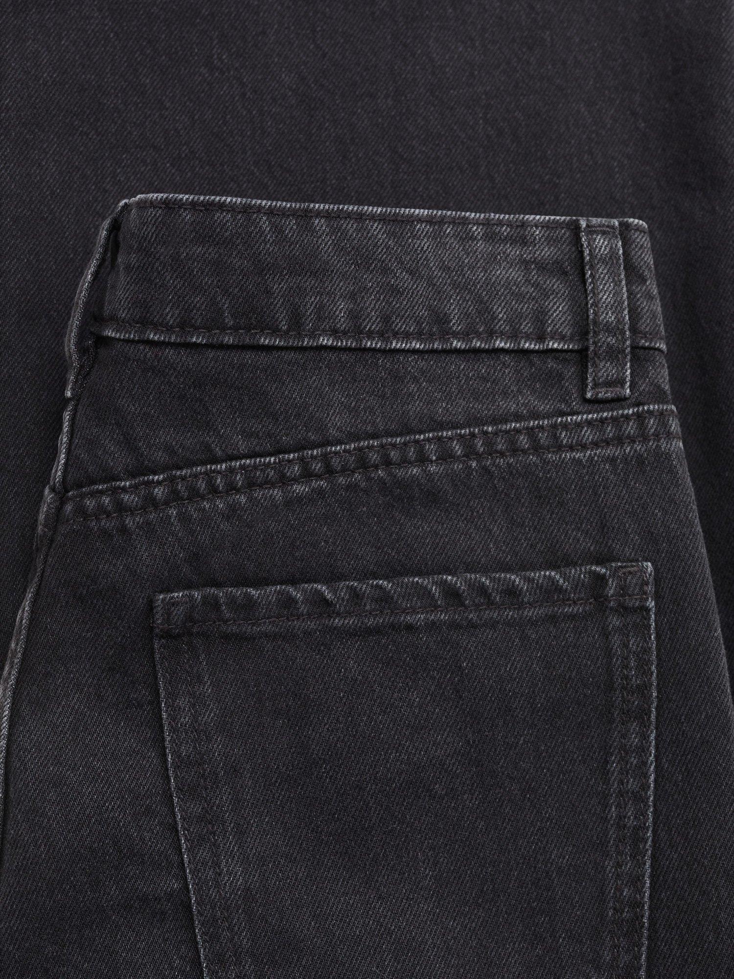 Product image 5 of 9, which shows Mango Danila High Rise Wide Leg Jeans, Black, 4