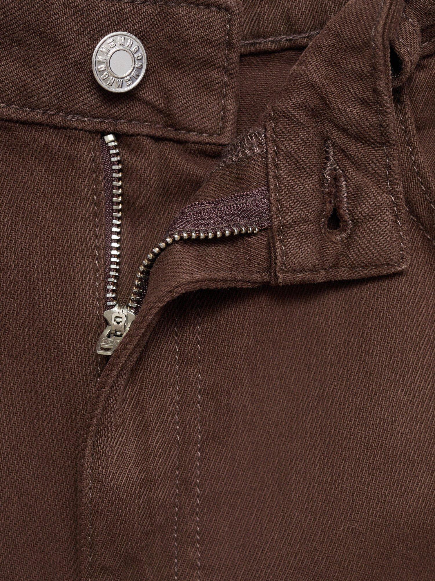 Product image 8 of 8, which shows Mango Danila High Rise Wide Leg Jeans, Brown, 10