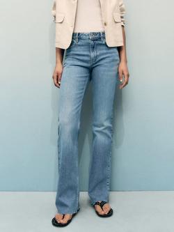 Mango Fiona Flared Jeans, Open Blue, Open Blue