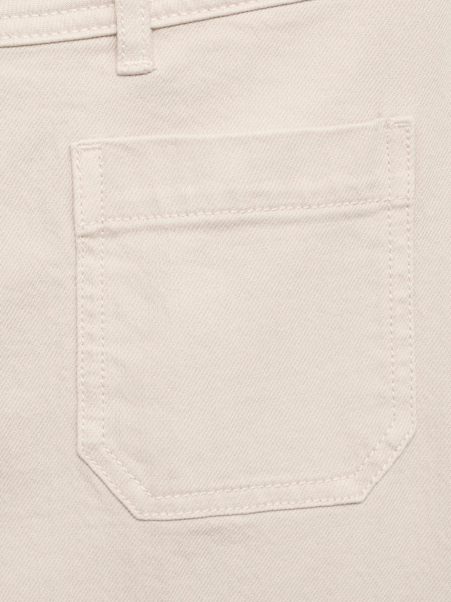 Product image 5 of 8, which shows Mango Jessie Patch Pocket Wide Leg Jeans, Beige, 4