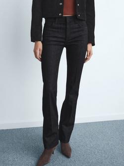 Mango Jolene Flared Jeans, Black