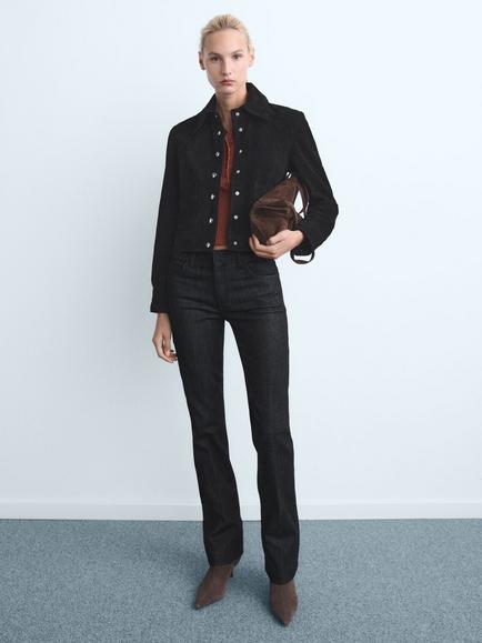Mango Jolene Flared Jeans - view 2, Black