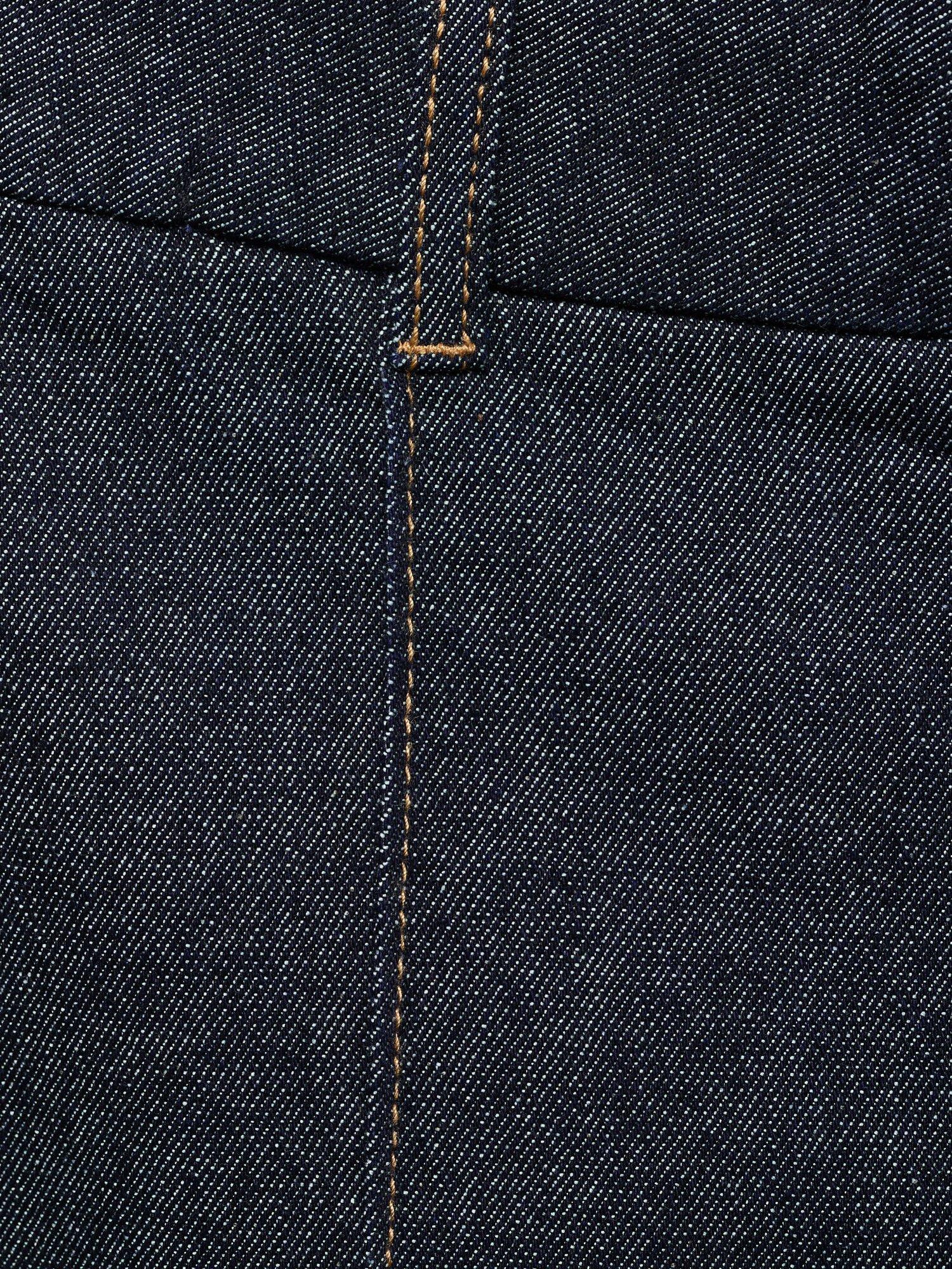 Product image 5 of 8, which shows Mango Paloma Cotton Blend Straight Leg Jeans, Open Blue, 4