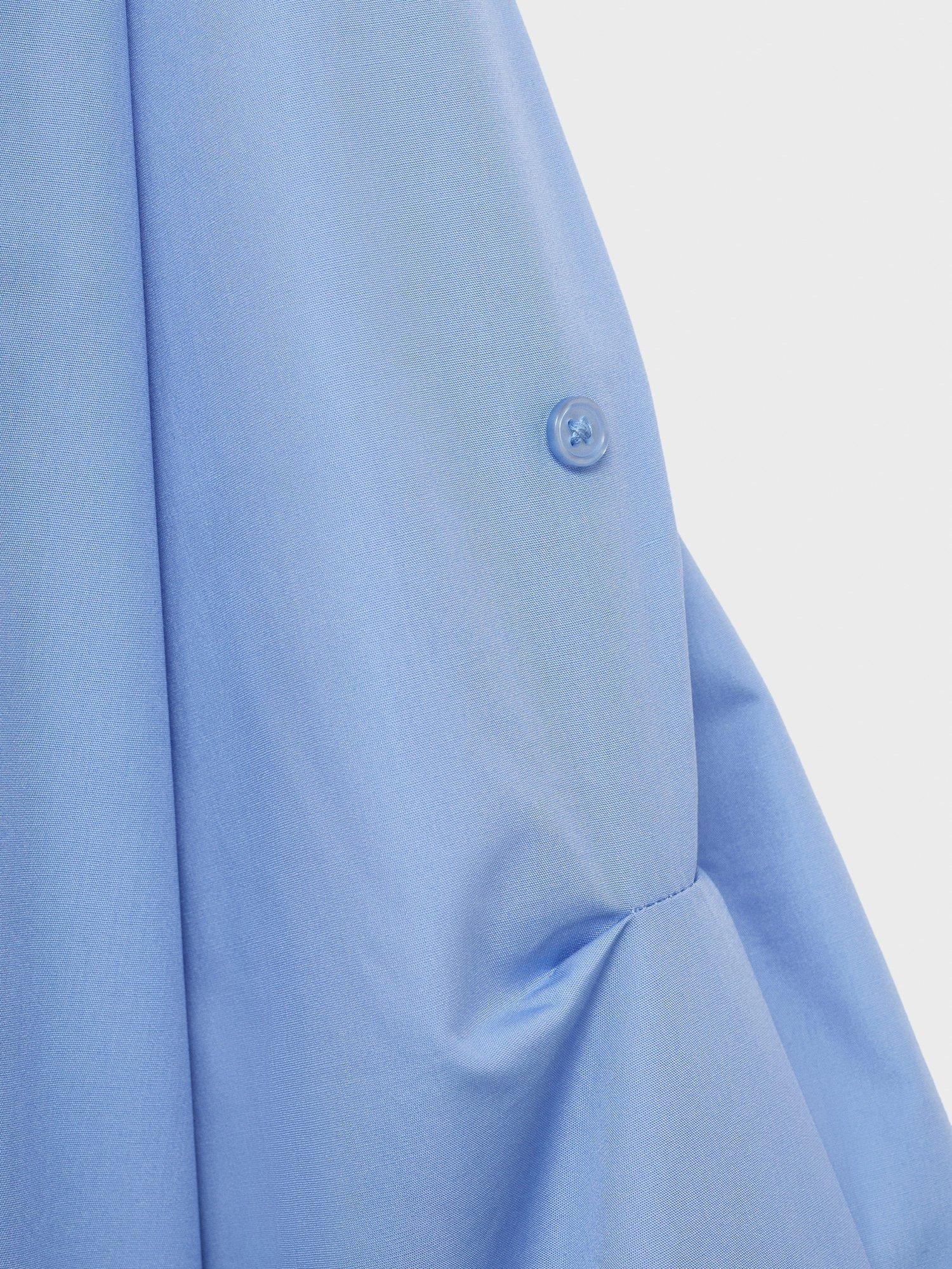 Product image 5 of 7, which shows Mango Carol Gathered Sleeve Shirt, Medium Blue, 8