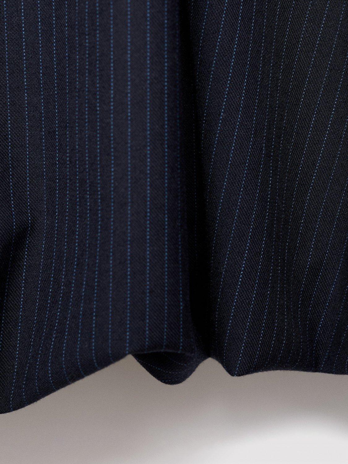 Product image 8 of 8, which shows Mango Cruz Pinstripe Waistcoat, Navy, 10