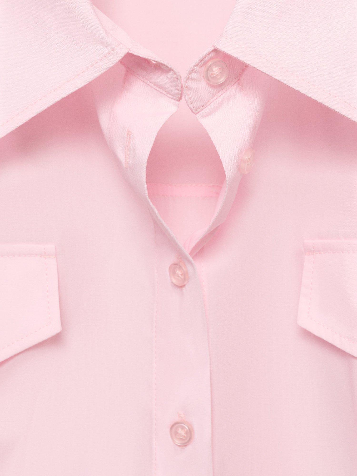 Product image 5 of 8, which shows Mango Juls Darted Long Sleeve Shirt, Pink, 6