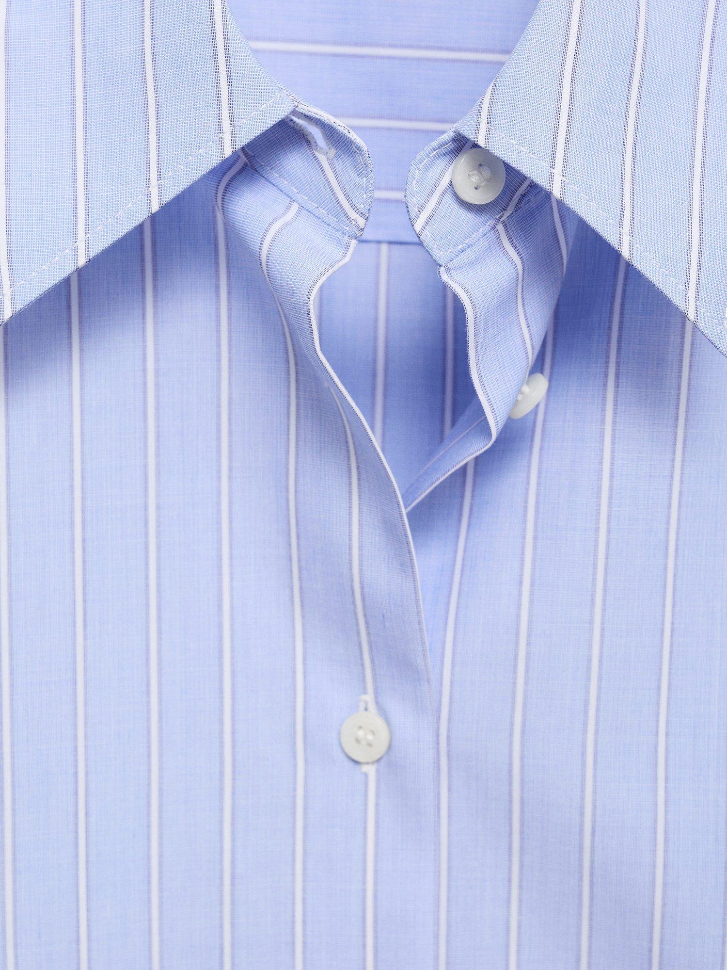 Product image 9 of 9, which shows Mango Regu Long Sleeve Shirt, Pastel Blue, 10