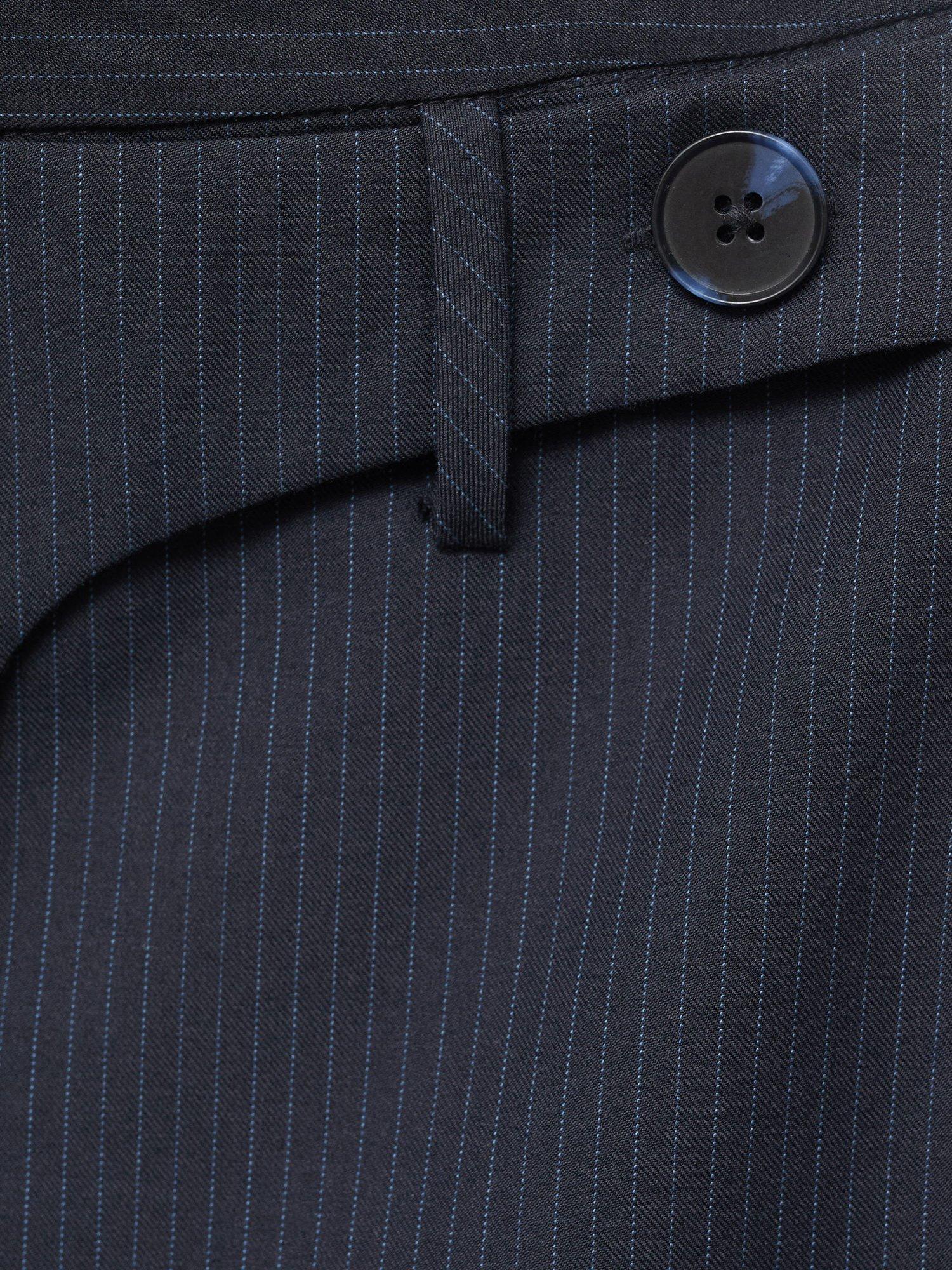Product image 5 of 8, which shows Mango Cruz Tailored Pinstripe Skirt, Navy, L