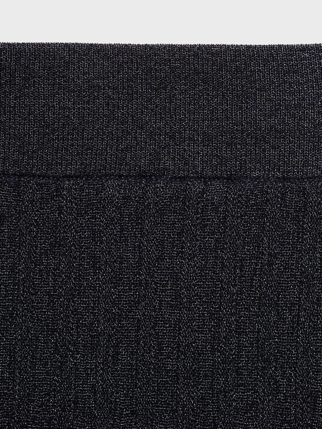 Product image 8 of 8, which shows Mango Gossip Glitter Knit Skirt, Navy, M