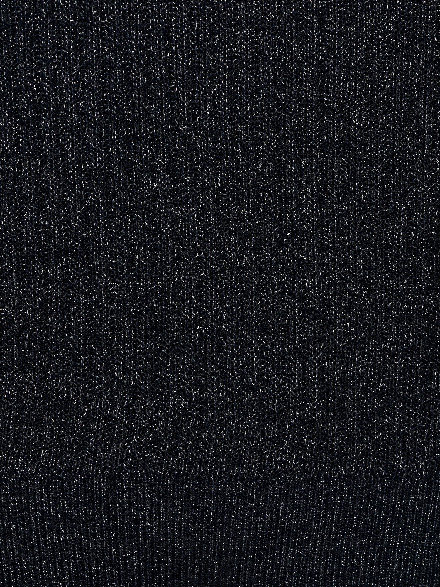 Product image 5 of 8, which shows Mango Gossip Collared Knit Top, Navy, L